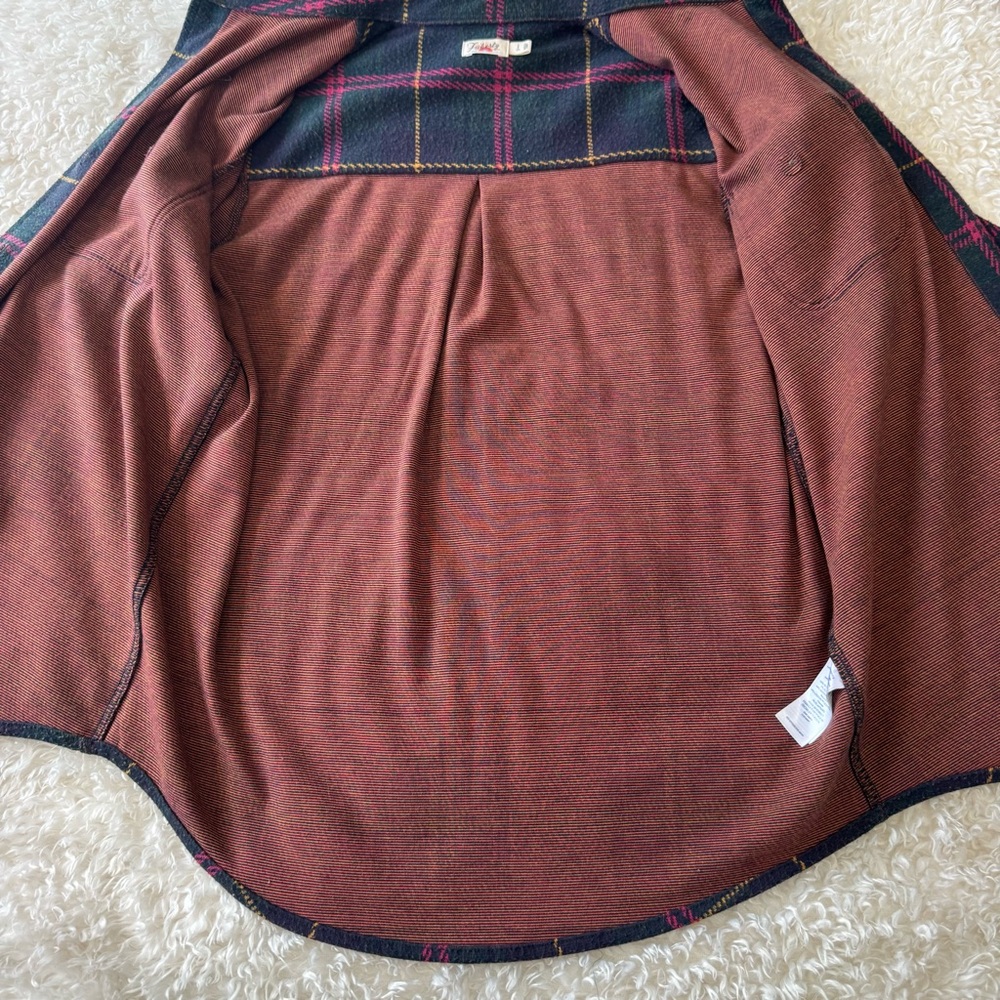Faherty Women’s Legend Sweater Shirt Outer Limits Plaid Outdoor Cozy Size Small - Picture 8 of 12